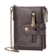 thumbnail image 1 of Cartera corta para hombre, monedero de negocios con doble cremallera, billetera multitarjetas, billetera triple, 1 of 4