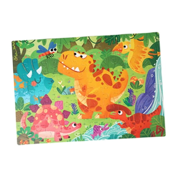 Rompecabezas de dibujos animados, rompecabezas de piso para niños, juguete de desarrollo preescolar de aprendizaje temprano, juguete Montessori para Dinosaurio