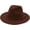 Brown, variant on Classic Wide Brim Women Men Fedora Hat with Belt Buckle Felt Panama Hat