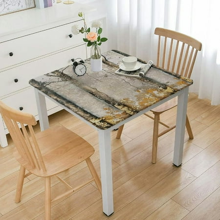 

Facannap Trees Wall Grungy Square Fitted Table Cloths Oil Resistant Wear Resistant Reusable Desktop Protection 100% Polyester Fiber 36*36