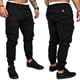 thumbnail image 4 of Pantalones de chándal para hombre Pantalones de chándal deportivos Pantalones largos casuales de corte ajustado XBTCLXEBCO Negro, Medianaediana, 4 of 6