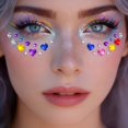 thumbnail image 7 of RAGUPEL 6 Sheets Colorful Face Gems Stickers 3D Heart Bow Star Glitter Face Stickers for Makeup Rhinestone Sticker Self Adhesive Gems for Crafts Scrapbook Decorations Rhinestones Gem Sticker, 7 of 7