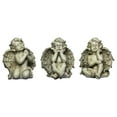 thumbnail image 2 of Northlight Set of 3 Gray Sitting Cherub Angel Outdoor Garden Statues 11", 2 of 5