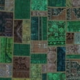 thumbnail image 1 of Ahgly Company Indoor Square Patchwork Turquoise Blue Transitional Area Rugs, 6' Square, 1 of 4