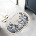 thumbnail image 2 of Youkk Bathroom Rugs Water Absorbent Floor Bath Mat Carpet Planter Oval 40x60cm 1Set, 2 of 5