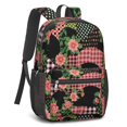 thumbnail image 2 of Pioneer Flower Floral Print Pattern 17" School Backpacks for Teens,Waterproof Oxford Fabric,S-Shape Padded Straps for School,Travel,Hiking,Camping, 2 of 5