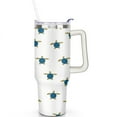 thumbnail image 2 of Cute Sea Turtle 40 Oz Tumbler with Handle Lid and Straw, Stainless Steel Double Walled Vacuum Insulated Cup, Cute Anniversary Wedding Birthday Gifts Tumbler for Women Men Friends Outdoor Indoor, 2 of 7