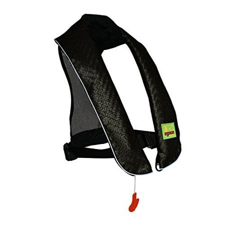Premium Automatic Manual Inflatable Life Jacket Floating Vest Slim Inflate Survival Aid Lifesaving Pfd Deluxe Leather New Black