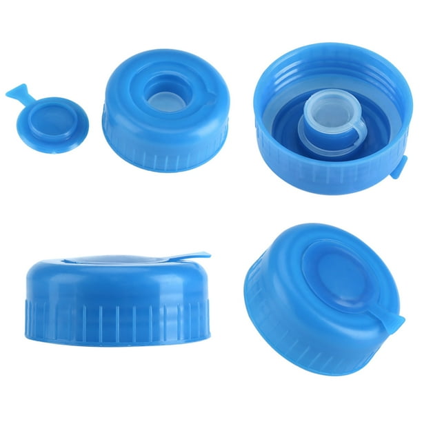 30 Pack Gallon Water Bottle Caps - Non Spill Snap-On Caps For 55mm 3 & 5 Gallon Water Jugs, Reusable Blue Caps
