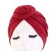 thumbnail image 2 of Sonducket Envolturas para la cabeza para mujer, diademas con nudos de flores en forma de V, bonito gorro para dormir al tacto, gorro, accesorios Sombreros vino rojo, 2 of 6