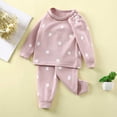 thumbnail image 2 of 9-10 Years Child Girl Clothes Fall Outfits Pullover & Pants Sets 2Pcs Sweatshirt Pullover Joggers Pants 6-12 Months 12-24 Months 2T 3T 4T 5T 6T Children,Light Pink Outfit, 2 of 4