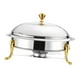 thumbnail image 5 of Juego de buffet con plato para calentar alimentos con tapa y soporte para combustible Servidores y calentadores resistentes para buffet Chafers Sin mango, 5 of 9