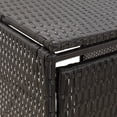 thumbnail image 5 of vidaXL Double Wheelie Bin Shed Black 140x80x117 cm Poly Rattan, 5 of 5