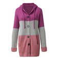 thumbnail image 2 of Vedolay Women's Coat Casual Cropped Clothes Long Sleeve Ruffle Open Front Lightweight Casual Jacket,Pink M, 2 of 4
