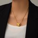 thumbnail image 2 of Collar NUZON con forma de corazón micropavé con circonitas cúbicas chapado en oro de 18 quilates para mujer, 2 of 7