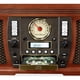 thumbnail image 2 of Victrola Aviator Tocadiscos Bluetooth 8 en 1 y centro multimedia con parlantes estéreo incorporados - Tocadiscos de 3 velocidades, grabación de vinilo a MP3, transmisión inalámbrica de música, caoba Victrola ‎VTA-754B, 2 of 5