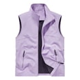 thumbnail image 3 of Awwp Men's Lightweight Vest Sleeveless Outdoor Work Jacket for Travel Hiking Running Multi-Pocket Utility Vest Purple Size: L, 3 of 7