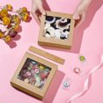 thumbnail image 3 of 16Packs 14x14x5cm Clear PVC Square Window Gift Boxes Brown Kraft Paper Present Boxes for Wedding Gift Chocolates Cookies and Other Small Crafts, 3 of 6