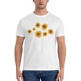 thumbnail image 3 of Pretty Sunflowers Men'S Basic Short Sleeve T-Shirt White Xx-Large, 3 of 5