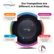 JumpSport 350 PRO Fitness Trampoline, Cardio Workout Equipment, 39 Inch, Purple