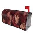 thumbnail image 2 of Mailbox Sleeve Reusable Waterproof Arc Opening With Soft Magnetic Strip Easy To Install Uv Protection 21x18 In Realistic Forests Camouflage Pattern Conifer Maroon_1, 2 of 8