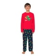 thumbnail image 5 of Funny Dinosaur Family Pajamas For Christmas, Red Long Sleeve Shirt Blue Pants, Cotton Blend, Newborn to Adult 6XL, 5 of 7