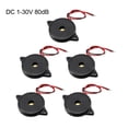 thumbnail image 3 of 5 Pcs DC 1-30V 80dB Sonido Electrónico Zumbador Pasivo Alarma Negro 30 x 5mm, 3 of 3