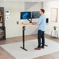 thumbnail image 2 of VIVO Electric 71" x 30" Stand Up Desk Workstation, Bamboo Table Top, Black Frame, 2 of 8