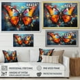 thumbnail image 4 of Designart "Bold Butterflies in Vibrant Colors" Animals Butterfly Floater Framed Canvas Prints, 4 of 5