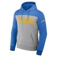 thumbnail image 2 of Men's NFL x Darius Rucker Collection by Fanatics Heather Gray Los Angeles Chargers Color Blocked Pullover Hoodie, 2 of 3