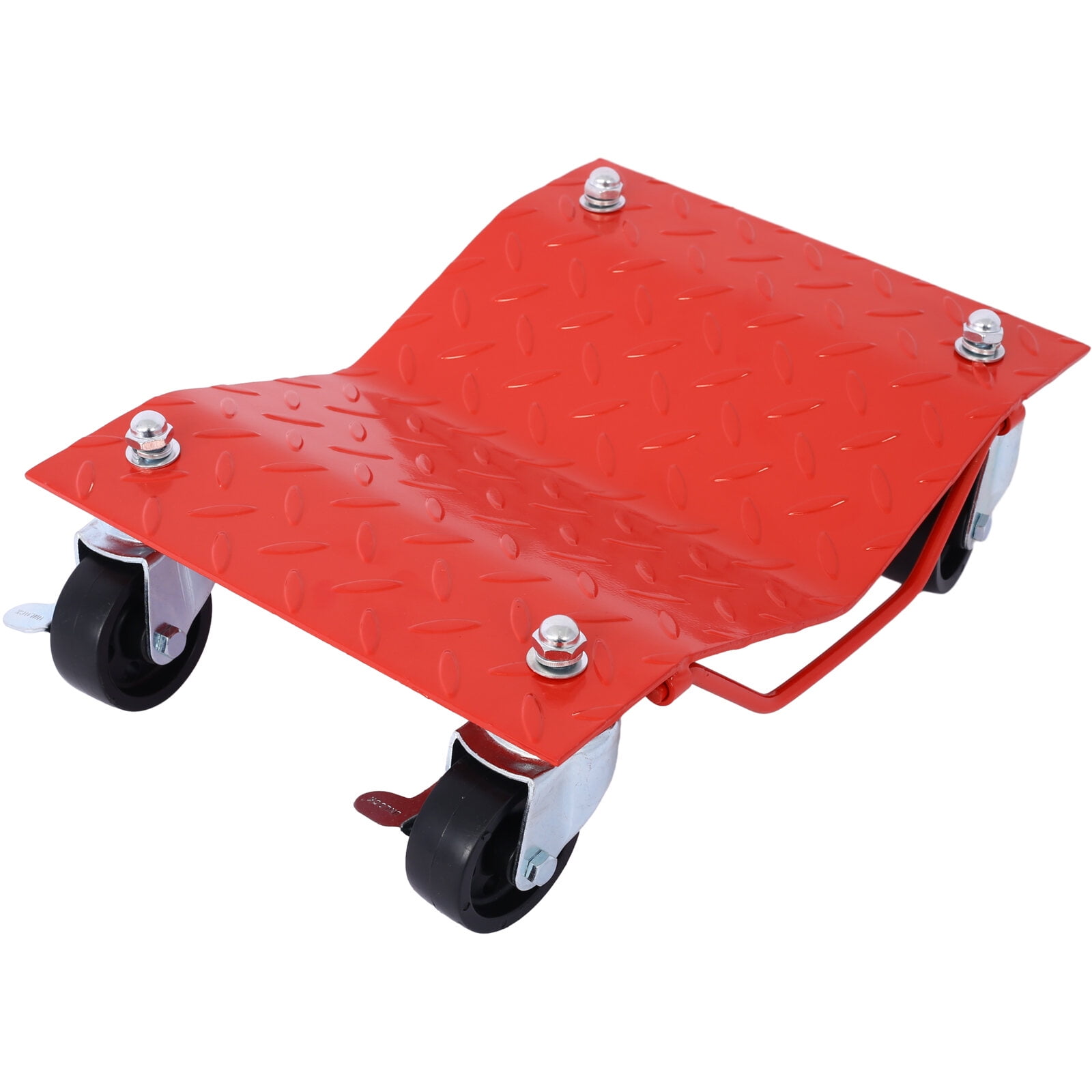 Car Dolly, Heavy Duty Wheel Dolly,4 Tire Wheel Dolly Car Stakes 6000lbs Capacity,RED,