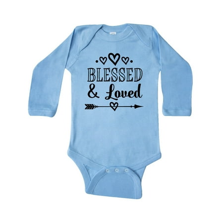 

Inktastic Blessed and Loved Gift Baby Boy or Baby Girl Long Sleeve Bodysuit