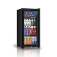 thumbnail image 1 of Refrigerador de bebidas Saeoola de 3.2 pies cúbicos con puerta doble de vidrio, 1 of 6