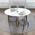 thumbnail image 6 of Pemberly Row 5-Piece Modern Dining Set w/ 4 Fabric Dining Chairs in Light Gray, 6 of 7