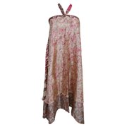 Mogul Magic Wrap Skirts Printed Silk Sari Reversible Beach Dress Cover Up Sarong