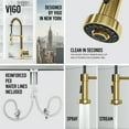 thumbnail image 6 of VIGO Edison Single Handle Pull-Down Sprayer Kitchen Faucet Set with Deck Plate and Touchless Sensor in Matte Brushed Gold, 6 of 10