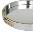 thumbnail image 4 of DecMode 14", 12"W Silver Plastic Mirrored Tray, 2-Pieces, 4 of 6