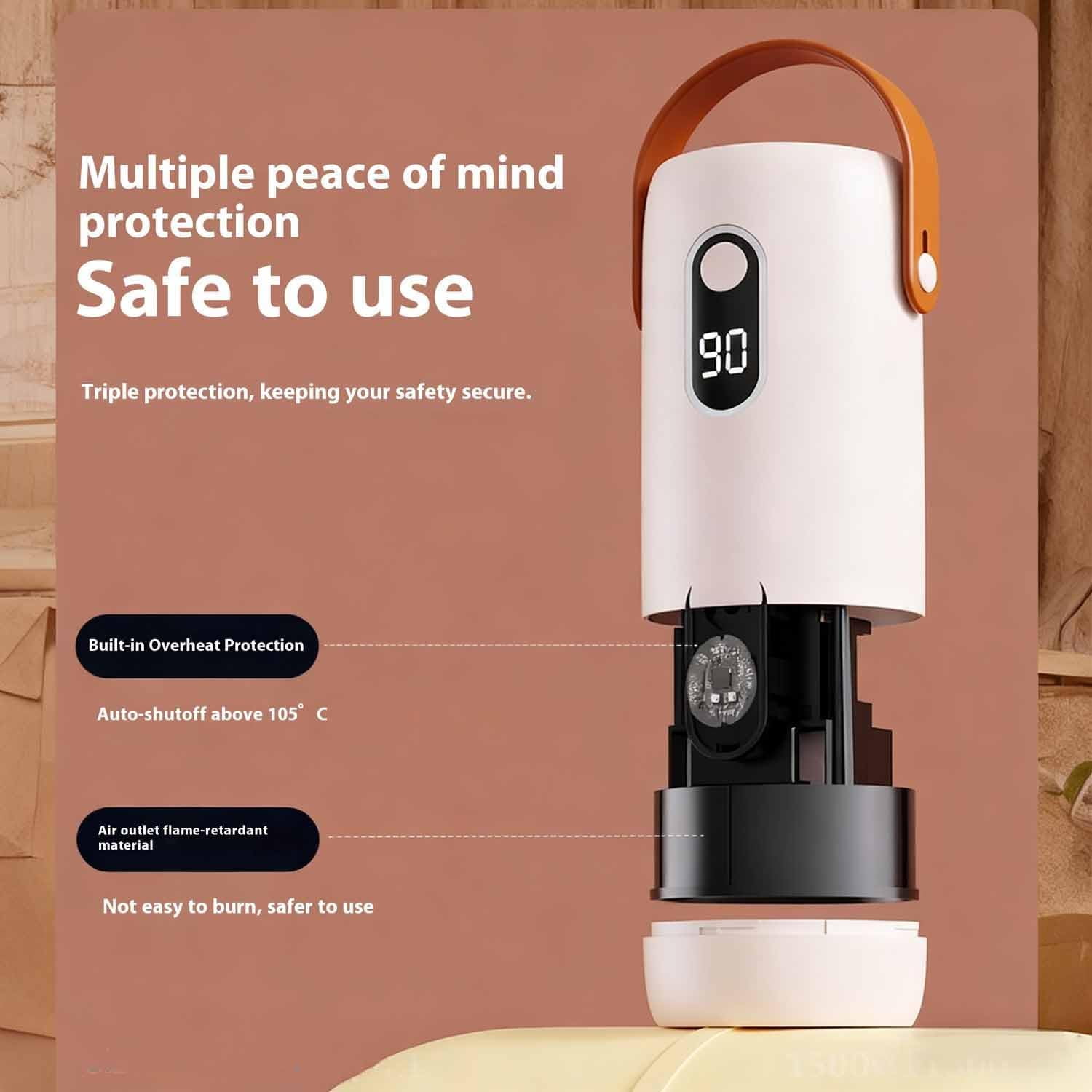 Mini Portable Foldable Clothes Dryer, Small Portable & Compact Clothes Dryer, Hanging Clothes Dryeies, Quiet Fast-Drying Machine, With Dry Bag Amd Hook, Overheat Protection, For Travel Home (1PCS)