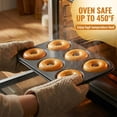 thumbnail image 4 of 2-Pack 6-Cavity Nonstick Donut Pans – Deepened Carbon Steel, Oven Safe to 450°F, Dishwasher Safe, 4 of 7