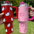 thumbnail image 4 of 2024 HOT TOP Hello Kitty 40Oz Stainless Steel Coke Drinking Cup Insulated Mug with Handle Straw Mugs Large Capacity Thermos Drinks Coffee Mug, 4 of 6