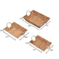 thumbnail image 4 of happimess TRY2000A-3SET Rowan Bohemian Cottage Handwoven Hyacinth Rectangular Decorative Basket Trays with Handles, Natural (Set of 3), 4 of 7