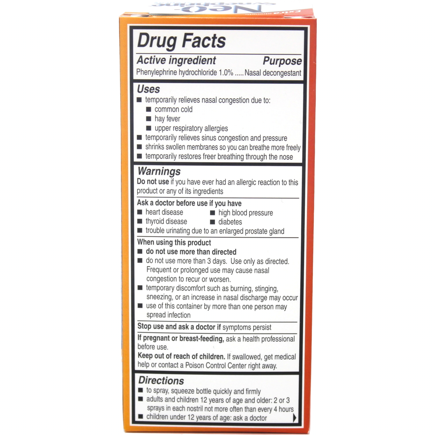 thumbnail image 3 of Neo-Synephrine Nasal Spray Neo Synephrine Nasal Congestion Relief Extra Strength Cold + Allergy 0.5 oz, 1 Count, 3 of 3
