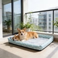 thumbnail image 5 of Blue Gel Pet Chilling Mat,15.7*11.8In Breathable Lightweight Foldable Portable Cool Sleeping Pad Prevent Overheating for Small Medium Dogs Kittens Indoor Crate Outdoor Travel Summer Heat Relief, 5 of 6