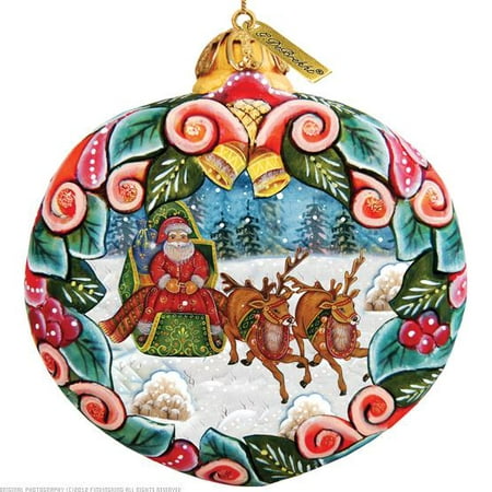 Holiday Sleigh Ride Ornament 4.5"