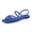 Blue, variant on Women's Square Toe Strappy Flat Sandals, Open Toe Slingback 2026 Summer Shoes for Casual & Beach Walking Wear Pink 9 Wide