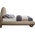 thumbnail image 4 of Meridian Furniture Madrid Taupe Velvet Queen Bed, 4 of 8