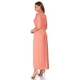 thumbnail image 4 of SR Women's Casual Wrap Floor Length Maxi Dress, Medium, Peach, 4 of 5