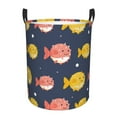 thumbnail image 1 of Fotbe Cute Puffer Fish Cesto de Ropa con Asas, Cesto Impermeable de Gran Capacidad, Bolsa de Lavado para Dormitorio, Cesto de Ropa con Ruedas y Asas-Small, 1 of 6