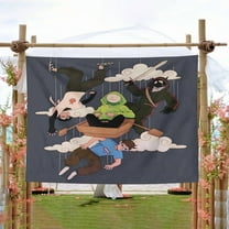 Dream SMP pattern wall hanging 50*60 inches high-quality peach skin velvet material classic and charming