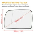 thumbnail image 3 of Car Left Side Rearview Mirror Glass Heated with Backing Plate for BMW X5 2000-2006, 3 of 6